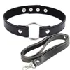 Candiway Leather Collar و Chain Chain Bondage Boutique Game Game BDSM Presmission Sexy Toys Toys Pet Traction Belt Sexyy Gamey