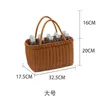 Shopping Bags Summer Rattan Handbags Women Fruits Bucket Bag Beach Portable Bags Female Straw Weaving Top Handle Bag Vegetable Basket 220412