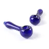 Glass Blue Mushroom Spoon Water Pipes Smoking Accessoeries Tube Handle For Hookahs SP398