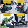 Мужская рабочая защитная обувь, строительные ботинки со стальным носком, кроссовки, дышащая, легкая, неразрушимая, промышленная обувь, мужская обувь 220817