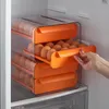 Ganchos trilhos dupla camada de armazenamento de ovo gaveta tipo contêiner casa cozinha refrigerador fresco mantendo bolinho de massa