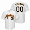 Xflsp GlaMit Aguilas CIBAENAS Dominicain Personnalisé Baseball Jersey Noir Jaune Gris Blanc Cousu Nom Numéro