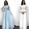 Muslim Long Dress Women Casual Abaya Kaftan Islamic Vestidos Femme Party Lace Maxi Dresses Elegant African Plus Size Morocco