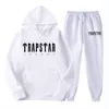 Men's Tracksuit Trend Hooded 2 Pieces Set Hoodie Sweatshirt Sweatpants Sportwear Jogging Outfit Trapstar Man Clothing 220609