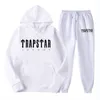 Träningsdräkt för män Trend Hooded 2-delad set Huvtröja Sweatshirt Joggingbyxor Sportkläder Joggingoutfit Trapstar Man Kläder 220609