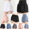 Designer kleding anti-slip hoge taille snel droge droge dubbele laag shorts yogabroek leggings damesoefening fitness pak dragen elastische dames leggings