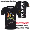 Uganda t shirt diy gratis skräddarsydd namn nummer uga t-shirt nation flagga ug ugandan country college po print text kläder 220609