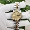 Klassisk serie 178274 179173 31mm Yellow Dial Watches ETA 2813 Movement Steel 18K Ladies Watch Two Tone Gold Automatic Women'274G