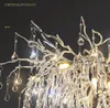 Американская хромированная хрустальная ветвь люстра светодиодный для гостиной спальня лампа подвесной лампы Hotel Hall потолочный светильник