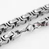 Chains Trendy Style Mens Necklace 5/6/8mm Wide Silver Color Stainless Steel Byzantine Box Chain Vintage JewelryChains