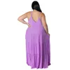 여름 맥시 드레스 디자이너 대형 여성 의류 의류 섹시한 컬러 섹시 서스펜더 계층 긴 인형 드레스 L-5XL2726