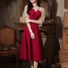 Französische elegante Midi-Kleider, koreanische Mode, Abendpartykleid, Damen, Hochzeit, Vintage-Sommerkleider für Frauen, Sommer-Chic 220317