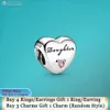 925 Silver Fit Pandora Charm 925 Bracelet Sister Daughter Family Heart charms set Pendant DIY Fine Beads Jewelry