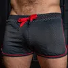 Herr shorts sommar män stilfull enkelhet sexig mesh tyg manlig sport casual kläd fitness strand boxare shortsmens naom22