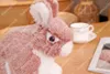 23cm 귀여운 푹신한 토끼 장난감 아이들을위한 생명처럼 생명 같은 토끼 동물 봉제 인형 어린이 부드러운 베개 좋은 생일 선물