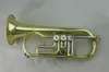 Brass body Gold lacquer Tone Bb Rotary Flugelhorn