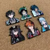 Broches épingles hu tao zhongli badges de trucs mignons avec anime sur vêtements genshin impact joelry année cadeau épingle émail accessoires