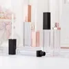 Packaging Bottles 5ML Lip Gloss Containers Empty Square Tube Makeup Lips Oil Container Plastic Tubes Black Rose