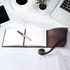 Notepades Cahier en cuir, Noël Présente Notebook de bretelles de Cowhide de la première couche de la première couche