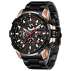 Mini Focus MF0401G SICAK SATIN Çin Boys Quartz Watch 2022 Stainls Steel Band Çift Time Chronograph Stock Sport Wrist Saat