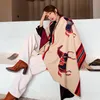 Sjaals mode winter sjaal dames kasjmier warme pashmina foulards dame luxe paarden dikke zachte bufanda sjaals wraps 2022