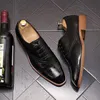 Style britannique classique blanc affaires robe de mariée chaussures printemps haute qualité en cuir noir à lacets formel Groomsman affaires conduite marche mocassins