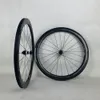 Roues de vélo de route/gravier à disque brillant 3K, 12 vitesses, en Fiber de carbone T800, 25mm de large et 50mm de profondeur, avec moyeu DT350, corps de Cassette XDR