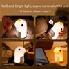 Licorne en forme de veilleuse réveil en continu Dimmable commande vocale chambre d'enfants Silicone LED veilleuse cadeaux