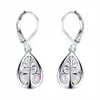 French Drop Shaped Imitation Aobao Ear Hook Silver Color Tree of Life Earrings Fashion Jewelry Gift for Women 220721