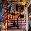 Altre forniture per feste festive Maglia di pizzo nero Tovaglia di Halloween Runner da tavolo Tenda Tenda per porta Decorazione per feste di Halloween ZL1137