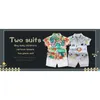 Body Bebek ve Erkek Giyim Takımı İlkbahar Yaz Grils Bows Set Sevimli Turnu Kıyafetleri 220606