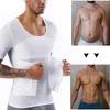 Shapers pour hommes Hommes Shaper Taille Entraîneur Tummy Control T-shirt Chemises de compression Perte de poids Sous-vêtements amincissants Abdomen Slim TopsMen's