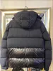 Män huva ner kappa tjock mjuk varm dubbel blixtlås vattentät parkas sidovit bokstäver designjacka storlek 12345