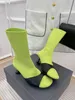 Spring/summer 2022SS new high heel boots fly woven socks on the feet super slim 35-39 size box