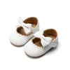 Детская повседневная обувь младенца малыша Bowknot non slip Rubber Spee Sole Flat Pu First Walker Newborn Decor 1314 D3