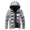 Heren down parkas 2022 winter mannen warme dikke jas heren casual modieuze modieuze glanzende glanzende waterdichte waterdichte katoenen gekatelde jassen 4xl phin22