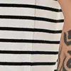 Men's T-Shirts Men Stripe T-Shirt Fashion O Neck Short Sleeved Top Tees Slim Fit Black White Red Striped T Shirt ManMen's