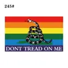 DHL Don't Tread on Me Snake 90x150 Trump Flag 3x5 piedi 2024 USA Elezioni presidenziali Bandiere Banner da giardino