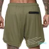 2022 Nouvelle Arrivée Été Double-Pont Hommes Shorts Fitness Bodybuilding Respirant Séchage Rapide Court Gymnases Hommes Casual Joggers Genou Longueur Pantalon