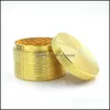 Other Smoking Accessories Household Sundries Home Garden New Tobacco Grinder Screw Thread Colorf 63X40Mm 4 Layers Zinc Alloy Herb For Herb