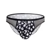 Sous-vêtements Sexy sous-vêtements hommes slips hommes maille Jockstrap mode impression U poche culotte Cuecas Calzoncillos respirant caleçons