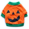 Halloween Dog Apparel XS-L valp Roligt pumpa skelett Ghost Party Cosplay Outfit C0813