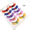 Colorful Fluffy Eyelashes Russian Volume Color Mink Eyelash Natural 3D False Eyelashes Multiple Stage Makeup