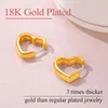 Hoop Huggie Geschenk Herzförmige Ohrringe für Frauen 18K Gold Ohrmanschetten mit Sterling Silberdraht Mädchen Ohrstecker CP529Hoop