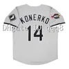 Vin Vintage 2005 Chicago Baseball Jersey 14 Paul Konerko 35 Frank Thomas 56 Mark Buehrle 8 Bo Jackson 17 Ken Griffey Jr. 23 Jermaine Dye White