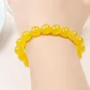 Brins de perles femmes Chic Bracelets de charme à la main perles extensibles verre couleur unie Bracelet naturel pour femme bijoux Fawn22