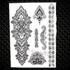 NXY Tymczasowy Tatuaż Yuran Moda Czarne Łańcuchy Nadgarstek Henna Flower Fake S Naklejki Wodoodporna Mandala Flora Kobiety Ramię 3d Tatto 0330