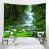 Tapiz Cortina Salón Dormitorio Fondo Decoración Hermosa Cascada Naturaleza Paisaje Fondo Decoración J220804