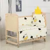 6pcsset Baby Crib Bumpers Child Bedding Set Cartoon Cotton Baby Bed Linens Include Baby Cot Bumpers Bed Sheet Pillow ZT57 220526908771872
