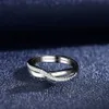 2022 Classic Personality Plated Silver Adjustable Couple Rings 1pair 2pcs Men Women Promise Engagement Finger Jewelry Valentine's Day Anniversary Gift Accessory